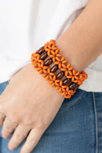 Load image into Gallery viewer, Bali Beach Retreat Orange Wood Bracelet