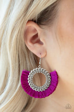 Load image into Gallery viewer, Fringe Fanatic Purple Tassel Earrings