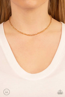 Mini MVP Gold Choker with Gold Gems
