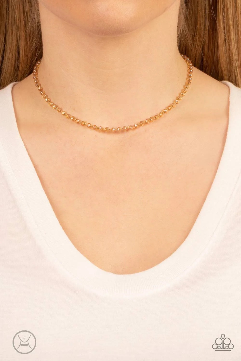 Mini MVP Gold Choker with Gold Gems