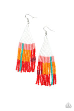 Load image into Gallery viewer, Beaded Boho White Seed Bead Earrings
