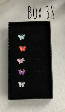 Starlet Shimmer Butterfly w/Clear Gem Rings Box 38