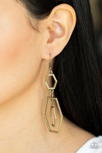 Load image into Gallery viewer, Geometric Maven Brass Earrings