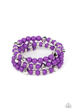 Load image into Gallery viewer, Vibrant Verve Purple Coil Bracelet