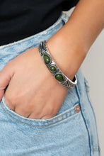 Load image into Gallery viewer, Radiant Ruins Green Hinged Bracelet