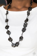 Load image into Gallery viewer, Waikiki Winds Black Wood Necklace