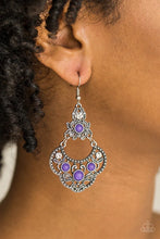 Load image into Gallery viewer, Garden State Glow Purple Earrings