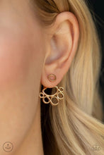 Load image into Gallery viewer, Completely Surrounded Gold Jacket Earrings