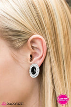 Load image into Gallery viewer, Red Carpet Royalty Black Clip On Earrings