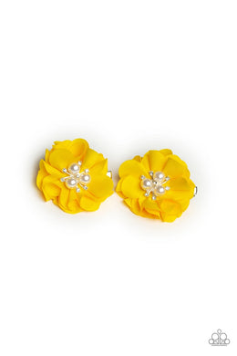 Diamond Dew Yellow Hair Clips