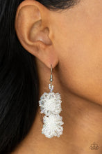 Load image into Gallery viewer, Celestial Collision Multi/White Seed Bead Earrings