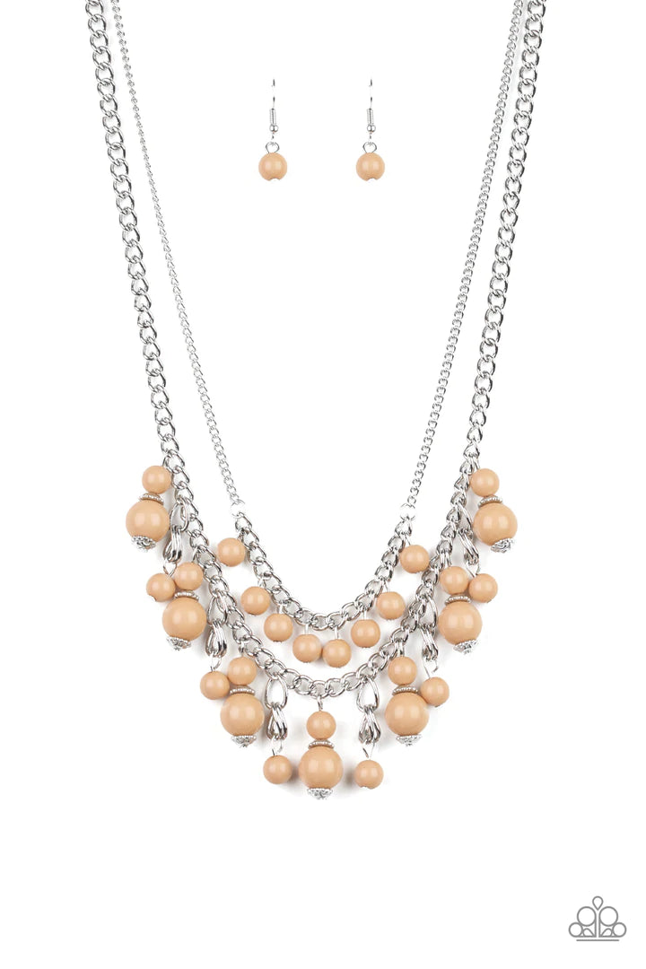 Beautifully Beaded Brown Necklace