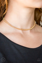 Load image into Gallery viewer, If You Dare Gold Choker