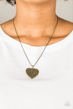 Load image into Gallery viewer, Look Into Your Heart Brass Necklace