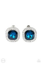 Load image into Gallery viewer, The Fame Game Blue Clip On Earrings