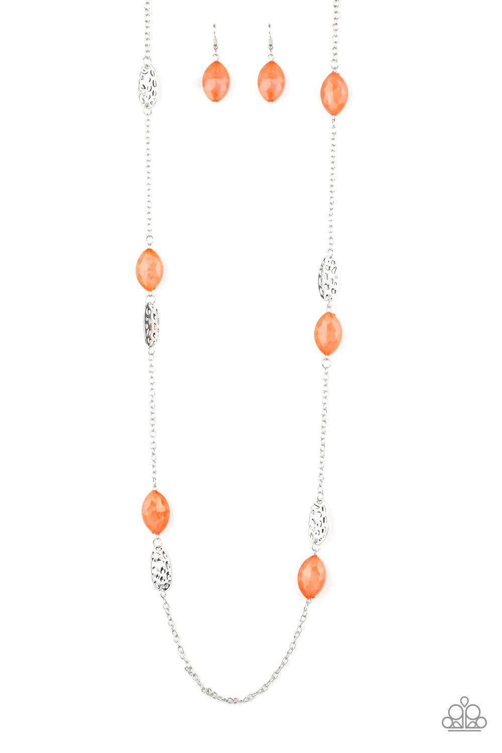Beachfront Beauty Orange Necklace