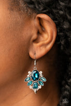 Load image into Gallery viewer, Glitzy Go-Getter Blue Earrings