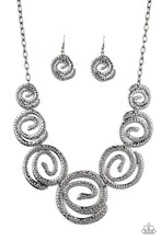 Load image into Gallery viewer, Statement Swirl Black Necklace