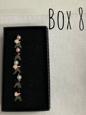 Starlet Shimmer Eiffel Tower Roses Rings Box 8