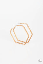 Load image into Gallery viewer, Metro Metric Gold Hoop Earrings