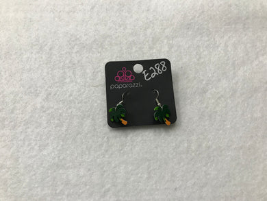 Starlet Shimmer Palm Tree Wood Earrings #288