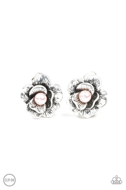 Glowing Garden Spree Pink Clip On Earrings