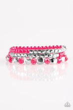 Load image into Gallery viewer, Beaded Bravado Pink Bracelet
