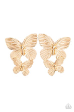 Load image into Gallery viewer, Blushing Butterflies Gold Post Earrings