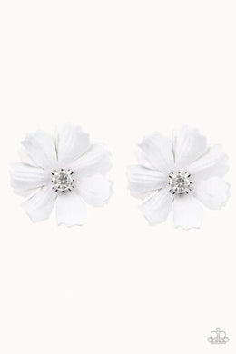 Candid Carnations White Hair Clip