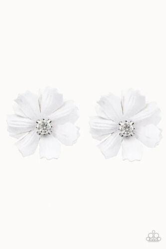Candid Carnations White Hair Clip
