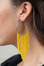 Load image into Gallery viewer, Saguaro Breeze Yellow Seed Bead Earrings
