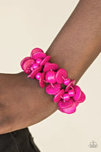 Load image into Gallery viewer, Tropical Temptress Pink Wood Bracelet