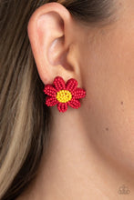 Load image into Gallery viewer, Sensational Seeds Red Post Earrings