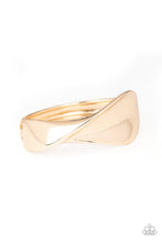 Load image into Gallery viewer, Retro Reflections Gold Hinged Bracelet