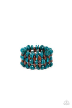 Load image into Gallery viewer, Galapagos Go-Getter Blue Wood Braceet