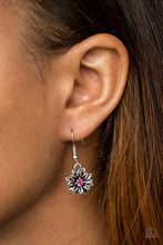 Load image into Gallery viewer, Diamonds and Daisies Pink Earrings