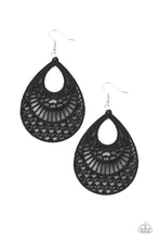 Load image into Gallery viewer, Shoulda Coulda Wooda Black Wood Earrings