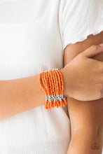 Load image into Gallery viewer, Outback Odyssey Orange Seed Bead Bracelet