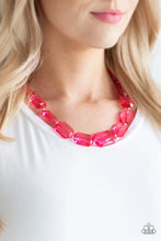 Load image into Gallery viewer, Ice Versa Pink Acrylic Necklace
