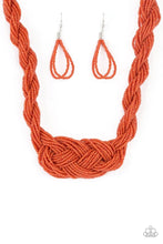 Load image into Gallery viewer, A Standing Ovation Orange Seed Bead Necklace