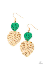 Load image into Gallery viewer, Palm Tree Cabana Green Earrings