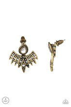 Load image into Gallery viewer, Wing Fling Brass Jacket Earrings