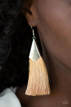 Load image into Gallery viewer, In Full Plume Brown Tassel Earrings
