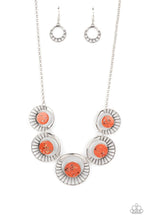 Load image into Gallery viewer, Elliptical Effervescence Orange Necklace