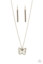 Load image into Gallery viewer, Gives Me Butterflies Brass Necklace