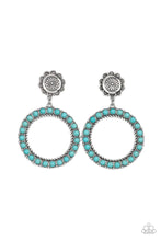 Load image into Gallery viewer, Playfully Prairie Blue Clip On Earrings