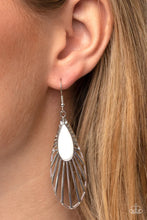 Load image into Gallery viewer, Wing a Ding Ding White Earrings