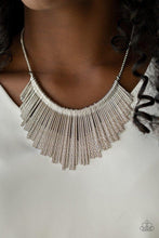 Load image into Gallery viewer, Metallic Mane Silver Necklace