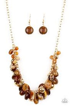 Load image into Gallery viewer, Full out Fringe Brown Necklace