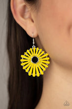 Load image into Gallery viewer, Spoke Too Soon Yellow Earrings